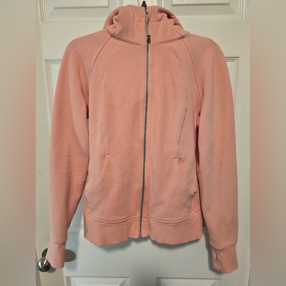 Lululemon Full Zip Scuba Hoodie Jacket Women Size 8 Pink Strawberry Milkshake - Picture 7 of 9